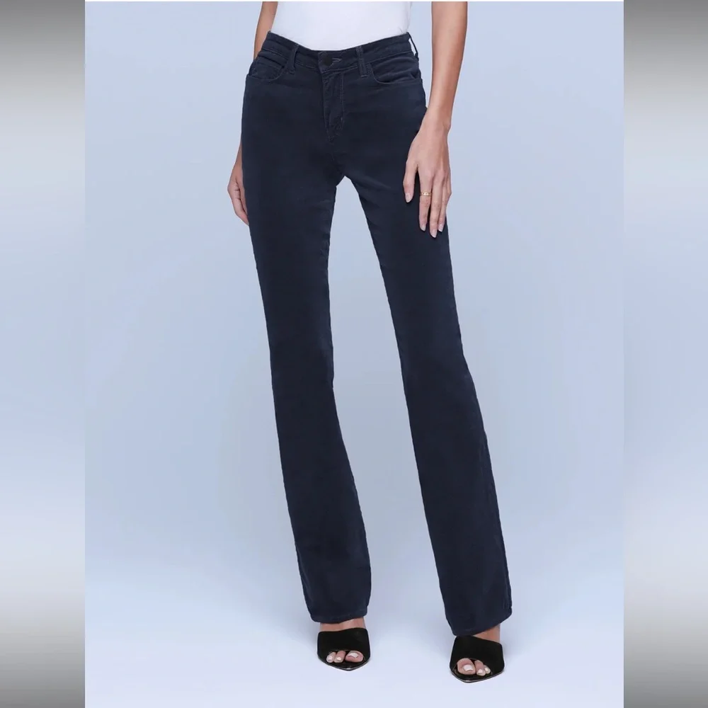 l’agence Marty High Rise Velvet Flare Jeans - Picture 2 of 7